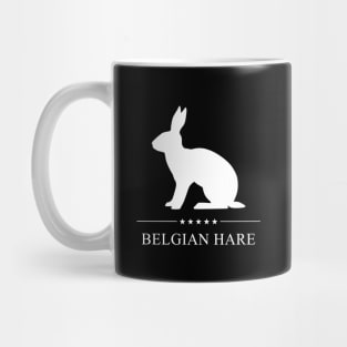 Belgian Hare Rabbit White Silhouette Mug